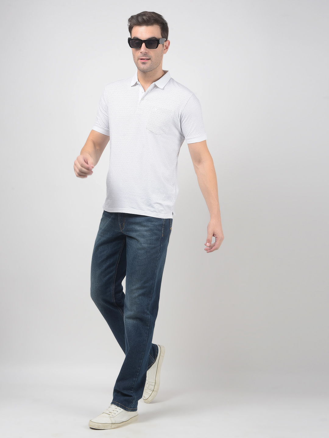 Numero Uno Men Solid Dark Blue Jeans